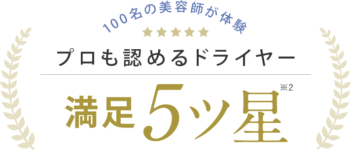 100名の美容師が体験プロも認めるドライヤー