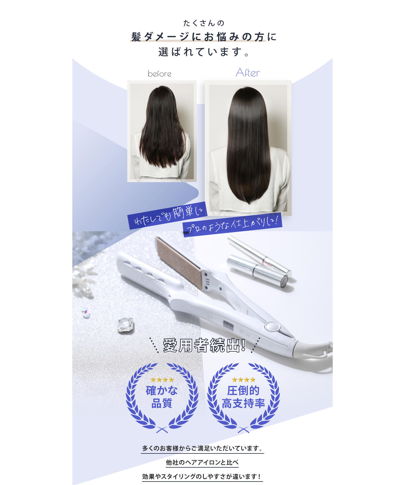 絹女〜KINUJO〜|ストレートアイロン製品詳細