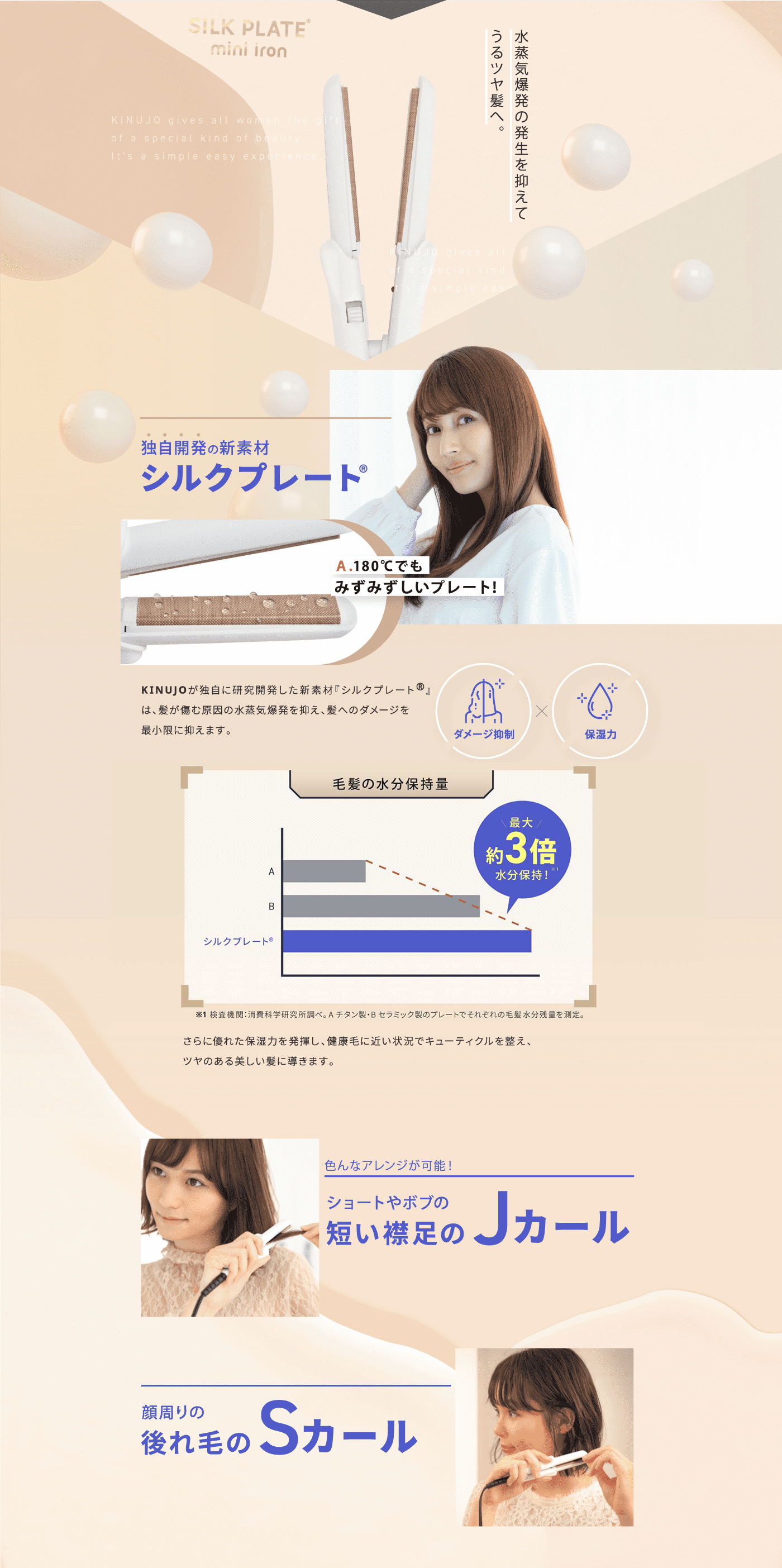 SILK PLATE mini iron 超ミニサイズヘアアイロン